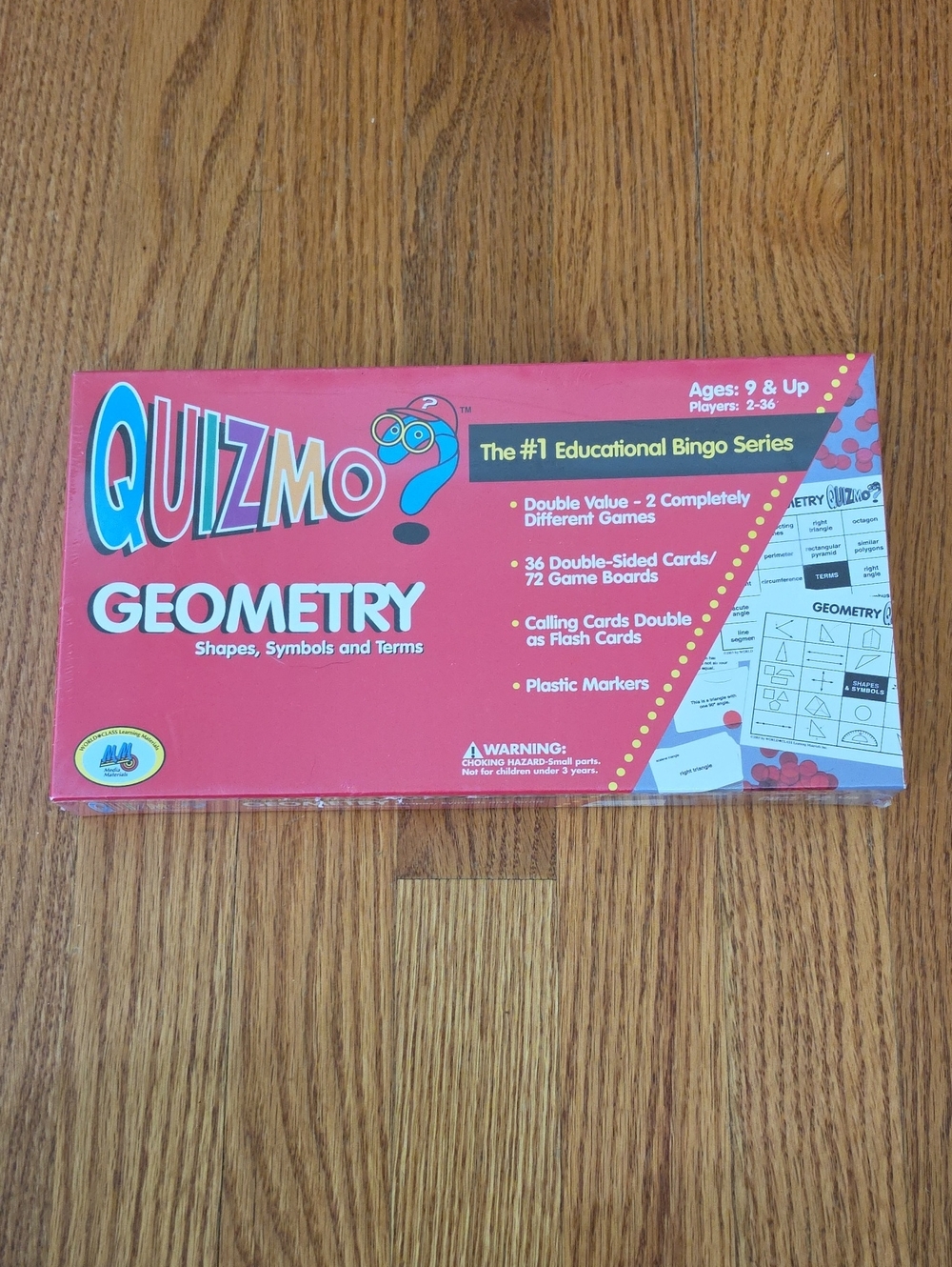 Quizmo Geometry Educational GAME: Shapes, Symbols & Terms BRAND NEW, UNOPENED